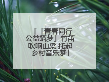 「青春同行 公益筑梦」竹笛吹响山梁 托起乡村音乐梦