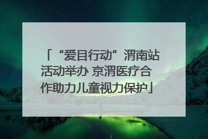 “爱目行动”渭南站活动举办 京渭医疗合作助力儿童视力保护