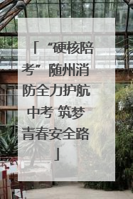 “硬核陪考”随州消防全力护航中考 筑梦青春安全路