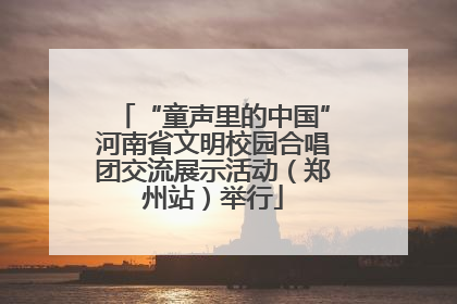 “童声里的中国”河南省文明校园合唱团交流展示活动（郑州站）举行