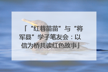 “红巷苗苗”与“将军县”学子笔友会：以信为桥共读红色故事