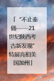 “不止秦俑——21世纪陕西考古新发现”特展亮相美国加州