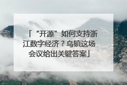 “开源”如何支持浙江数字经济？乌镇这场会议给出关键答案