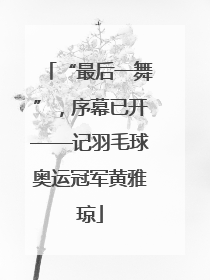 “最后一舞”，序幕已开——记羽毛球奥运冠军黄雅琼