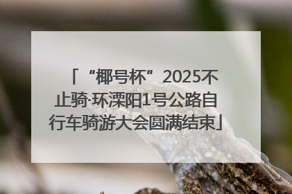 “椰号杯”2025不止骑·环溧阳1号公路自行车骑游大会圆满结束