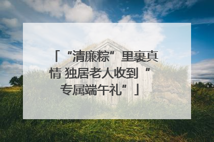 “清廉粽”里裹真情 独居老人收到“专属端午礼”