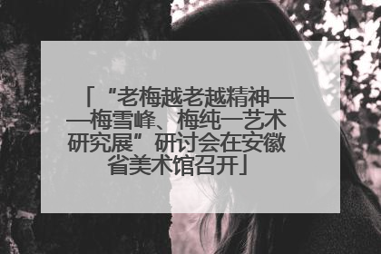 “老梅越老越精神——梅雪峰、梅纯一艺术研究展”研讨会在安徽省美术馆召开