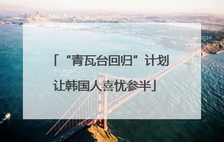 “青瓦台回归”计划让韩国人喜忧参半