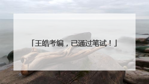 王皓考编，已通过笔试！