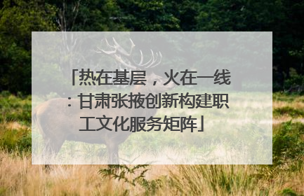 热在基层，火在一线：甘肃张掖创新构建职工文化服务矩阵