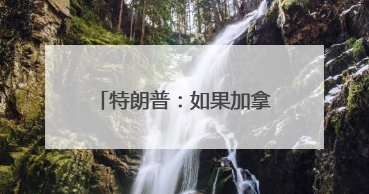 特朗普：如果加拿大成为美国第51个州，可免费获得“金穹”系统保护
