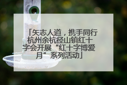 矢志人道，携手同行 杭州余杭径山镇红十字会开展“红十字博爱月”系列活动