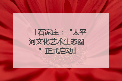 石家庄：“太平河文化艺术生态圈”正式启动