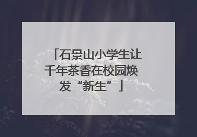 石景山小学生让千年茶香在校园焕发“新生”