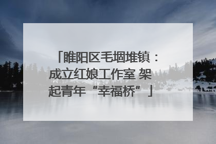 睢阳区毛堌堆镇：成立红娘工作室 架起青年“幸福桥”