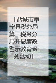 盐城市阜宁县税务局第一税务分局开展廉政警示教育系列活动