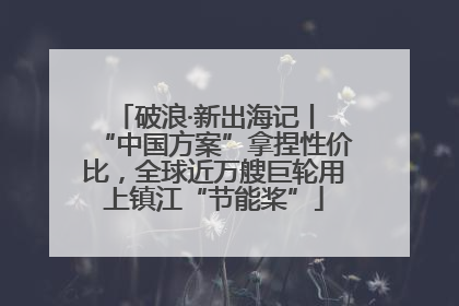 破浪·新出海记丨 “中国方案”拿捏性价比，全球近万艘巨轮用上镇江“节能桨”