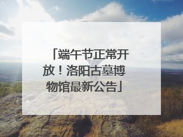 端午节正常开放！洛阳古墓博物馆最新公告