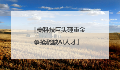 美科技巨头砸重金争抢稀缺AI人才