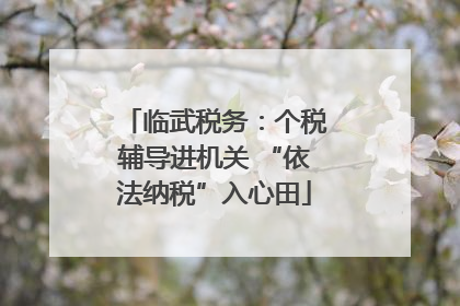 临武税务：个税辅导进机关 “依法纳税”入心田