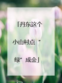 丹东这个小山村点“绿”成金