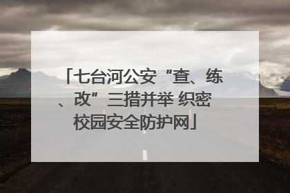 七台河公安“查、练、改”三措并举 织密校园安全防护网