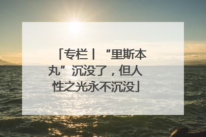专栏丨“里斯本丸”沉没了，但人性之光永不沉没
