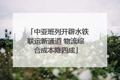 中亚班列开辟水铁联运新通道 物流综合成本降四成