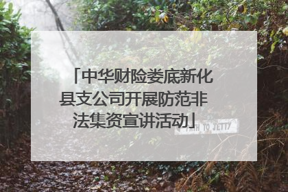 中华财险娄底新化县支公司开展防范非法集资宣讲活动
