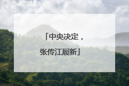 中央决定，张传江履新