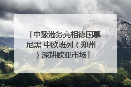 中豫港务亮相德国慕尼黑 中欧班列（郑州）深耕欧亚市场