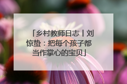 乡村教师日志丨刘惊蛰：把每个孩子都当作掌心的宝贝