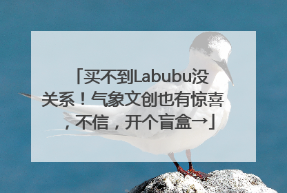 买不到Labubu没关系！气象文创也有惊喜，不信，开个盲盒→