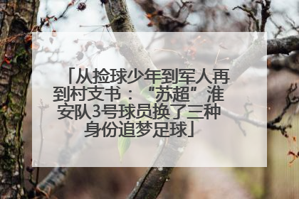 从捡球少年到军人再到村支书：“苏超”淮安队3号球员换了三种身份追梦足球