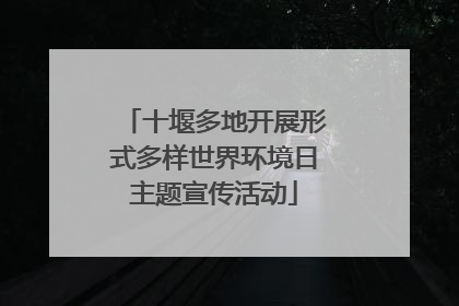 十堰多地开展形式多样世界环境日主题宣传活动