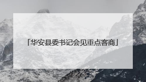 华安县委书记会见重点客商