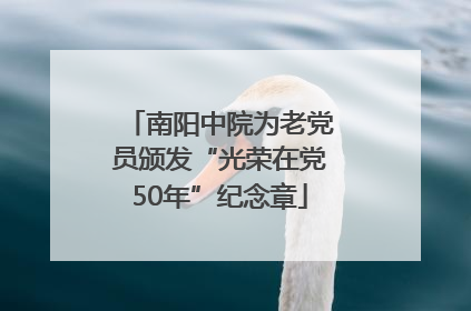 南阳中院为老党员颁发“光荣在党50年”纪念章