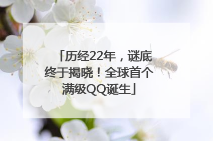 历经22年，谜底终于揭晓！全球首个满级QQ诞生