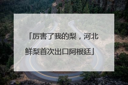 厉害了我的梨，河北鲜梨首次出口阿根廷