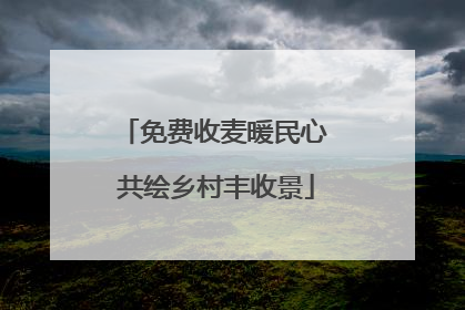 免费收麦暖民心 共绘乡村丰收景