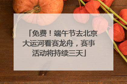 免费！端午节去北京大运河看赛龙舟，赛事活动将持续三天