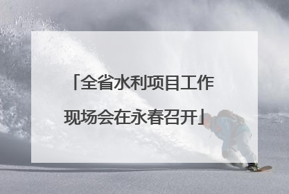 全省水利项目工作现场会在永春召开