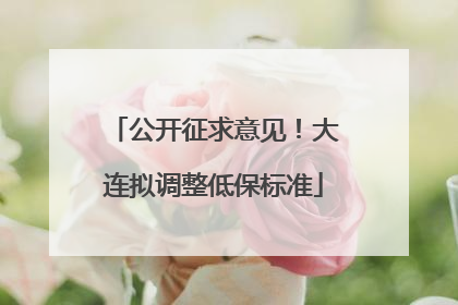 公开征求意见！大连拟调整低保标准