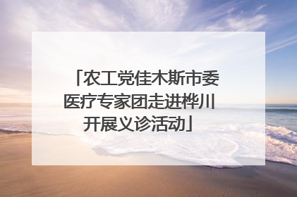 农工党佳木斯市委医疗专家团走进桦川开展义诊活动