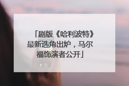 剧版《哈利波特》最新选角出炉，马尔福饰演者公开