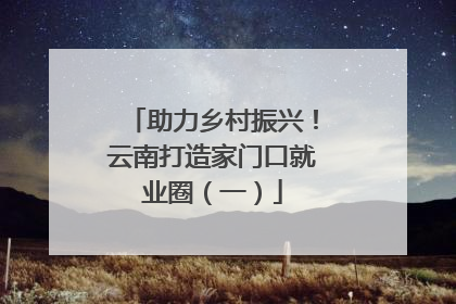 助力乡村振兴！云南打造家门口就业圈（一）