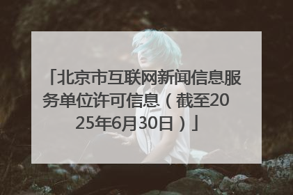 北京市互联网新闻信息服务单位许可信息（截至2025年6月30日）