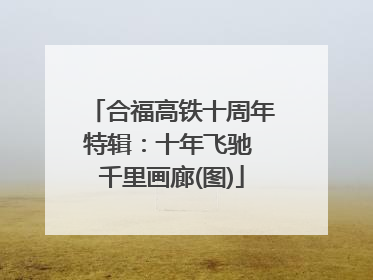 合福高铁十周年特辑：十年飞驰 千里画廊(图)