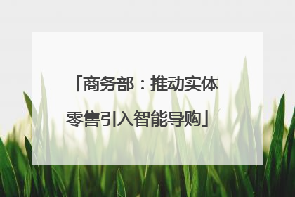 商务部：推动实体零售引入智能导购