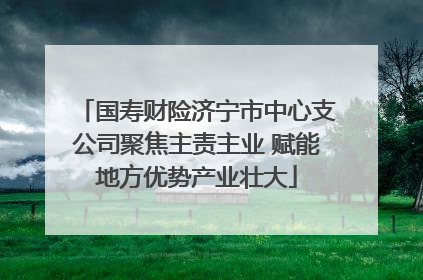国寿财险济宁市中心支公司聚焦主责主业 赋能地方优势产业壮大